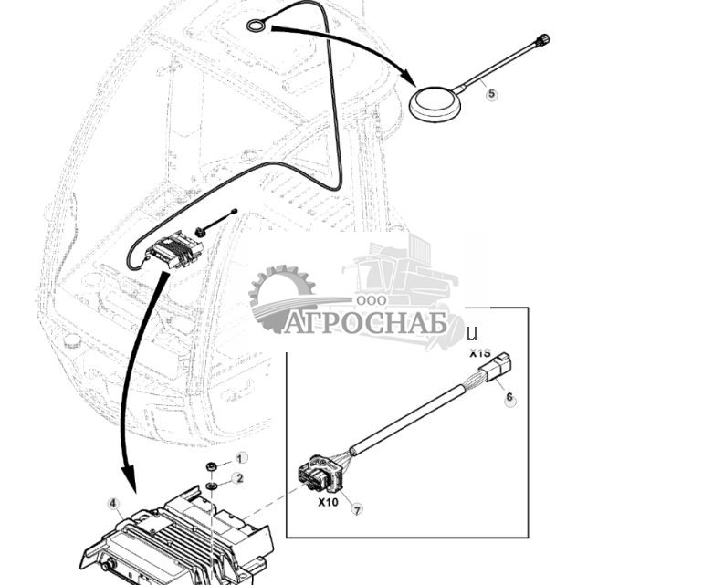 Крепление контроллера спутникового модуля (SAT) JDLink™ и антенна - ST820795 530.jpg
